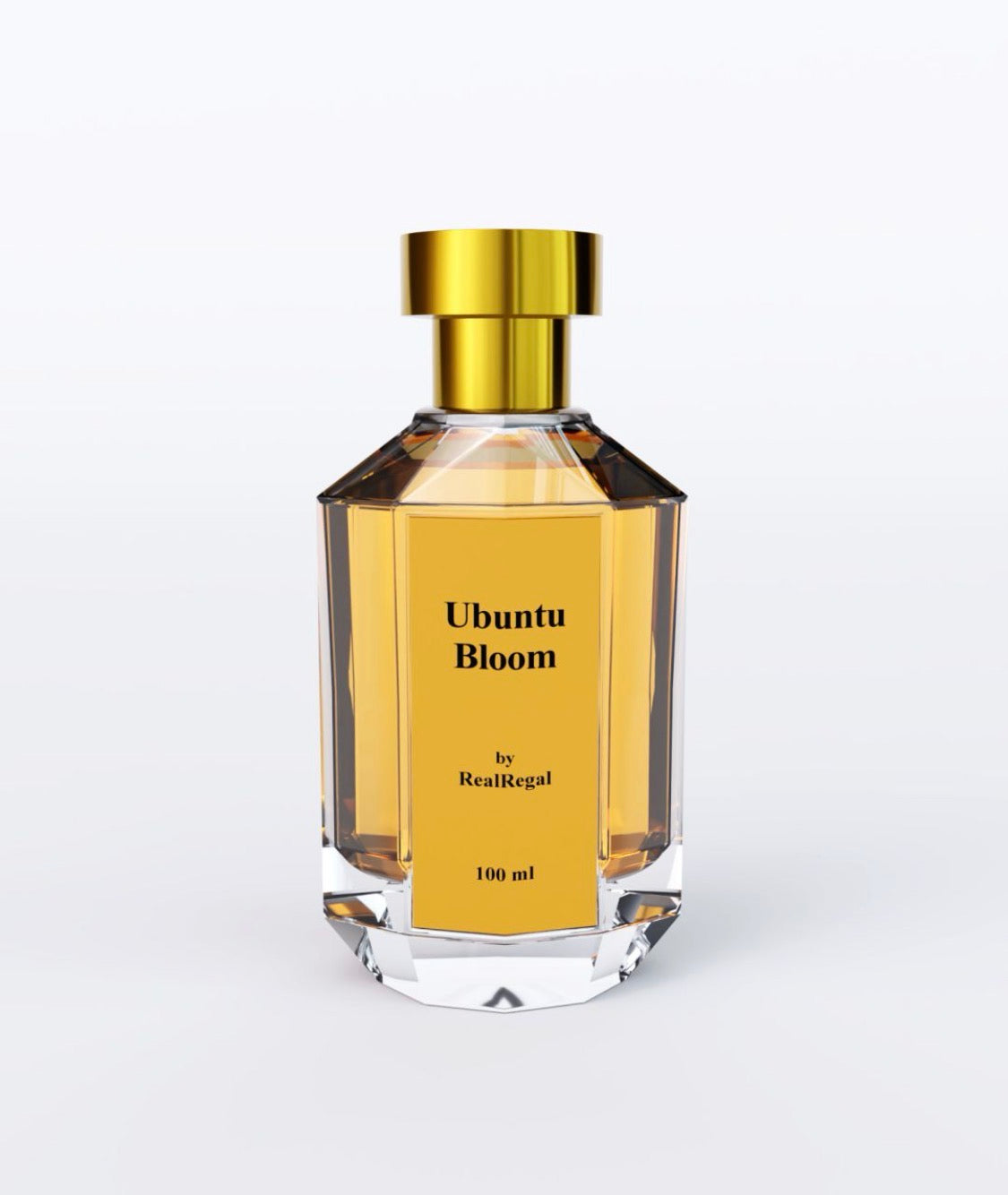 Ubuntu Bloom luxury Extrait de Parfum bottle — Lavender, sandalwood, African Violet and Patchouli fragrance by RealRegal Perfumes USA